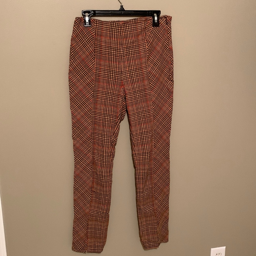 Free people plaid skinny leggings